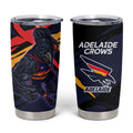 Adelaide Football Club Tumbler Cup Crows Muscular Mascot Graphic - Abstract Paint Splatter Art