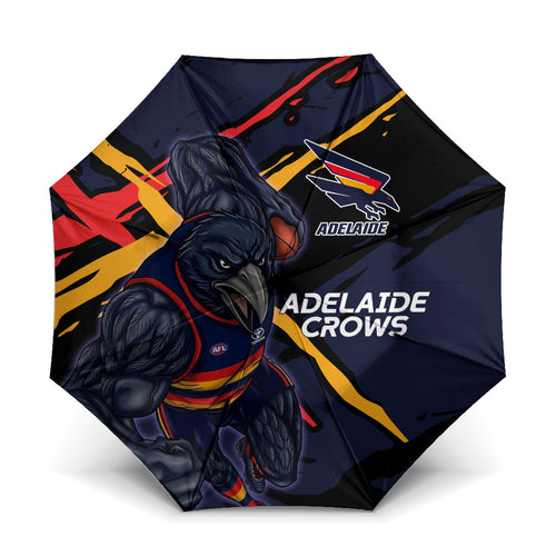Adelaide Football Club Umbrella Crows Muscular Mascot Graphic - Abstract Paint Splatter Art
