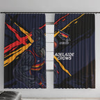 Adelaide Football Club Window Curtain Crows Muscular Mascot Graphic - Abstract Paint Splatter Art