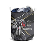 Collingwood Football Club Laundry Basket Magpies Muscular Mascot Graphic - Abstract Paint Splatter Art