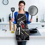 Collingwood Football Club Apron Magpies Muscular Mascot Graphic - Abstract Paint Splatter Art