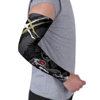 Collingwood Football Club Arm Sleeves Magpies Muscular Mascot Graphic - Abstract Paint Splatter Art