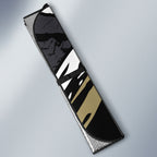 Collingwood Football Club Auto Sun Shade Magpies Muscular Mascot Graphic - Abstract Paint Splatter Art