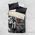 Collingwood Football Club Bedding Set Magpies Muscular Mascot Graphic - Abstract Paint Splatter Art