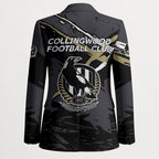 Collingwood Football Club Blazer Magpies Muscular Mascot Graphic - Abstract Paint Splatter Art