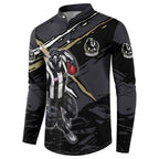 Collingwood Football Club Button Sweatshirt Magpies Muscular Mascot Graphic - Abstract Paint Splatter Art
