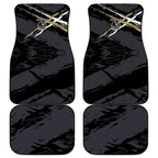 Collingwood Football Club Car Mats Magpies Muscular Mascot Graphic - Abstract Paint Splatter Art