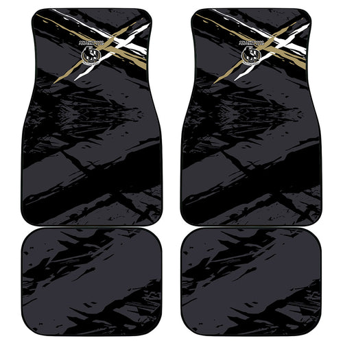 Collingwood Football Club Car Mats Magpies Muscular Mascot Graphic - Abstract Paint Splatter Art