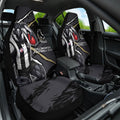 Collingwood Football Club Car Seat Cover Magpies Muscular Mascot Graphic - Abstract Paint Splatter Art