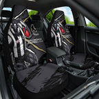 Collingwood Football Club Car Seat Cover Magpies Muscular Mascot Graphic - Abstract Paint Splatter Art