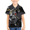 Collingwood Football Club Kid Hawaiian Shirt Magpies Muscular Mascot Graphic - Abstract Paint Splatter Art