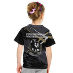 Collingwood Football Club Kid T Shirt Magpies Muscular Mascot Graphic - Abstract Paint Splatter Art