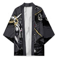 Collingwood Football Club Kimono Magpies Muscular Mascot Graphic - Abstract Paint Splatter Art