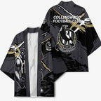 Collingwood Football Club Kimono Magpies Muscular Mascot Graphic - Abstract Paint Splatter Art
