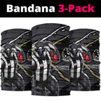 Collingwood Football Club Neck Gaiter Magpies Muscular Mascot Graphic - Abstract Paint Splatter Art