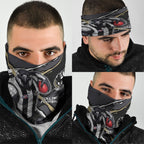 Collingwood Football Club Neck Gaiter Magpies Muscular Mascot Graphic - Abstract Paint Splatter Art