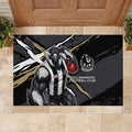 Collingwood Football Club Rubber Doormat Magpies Muscular Mascot Graphic - Abstract Paint Splatter Art