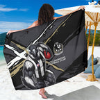 Collingwood Football Club Sarong Magpies Muscular Mascot Graphic - Abstract Paint Splatter Art