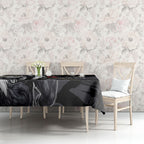 Collingwood Football Club Tablecloth Magpies Muscular Mascot Graphic - Abstract Paint Splatter Art