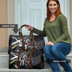 Collingwood Football Club Travel Bag Magpies Muscular Mascot Graphic - Abstract Paint Splatter Art