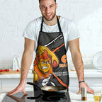 Greater Western Sydney Giants Apron Orange Muscular Mascot Graphic - Abstract Paint Splatter Art