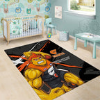 Greater Western Sydney Giants Area Rug Orange Muscular Mascot Graphic - Abstract Paint Splatter Art