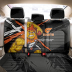 Greater Western Sydney Giants Back Car Seat Cover Orange Muscular Mascot Graphic - Abstract Paint Splatter Art