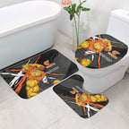 Greater Western Sydney Giants Bathroom Set Orange Muscular Mascot Graphic - Abstract Paint Splatter Art