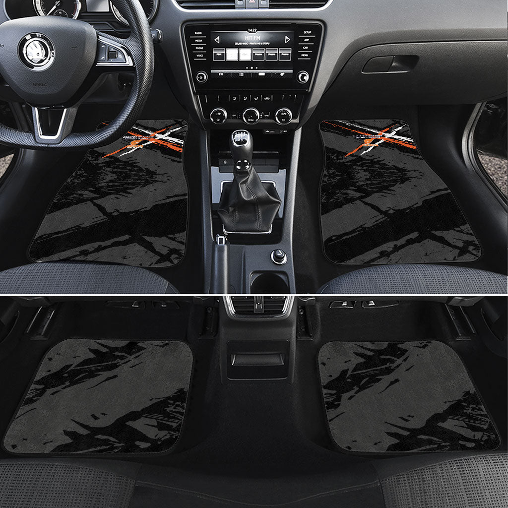 Greater Western Sydney Giants Car Mats Orange Muscular Mascot Graphic - Abstract Paint Splatter Art