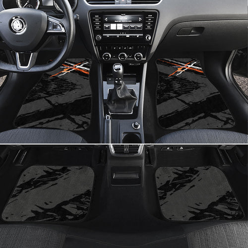 Greater Western Sydney Giants Car Mats Orange Muscular Mascot Graphic - Abstract Paint Splatter Art