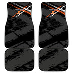 Greater Western Sydney Giants Car Mats Orange Muscular Mascot Graphic - Abstract Paint Splatter Art