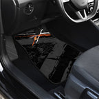 Greater Western Sydney Giants Car Mats Orange Muscular Mascot Graphic - Abstract Paint Splatter Art