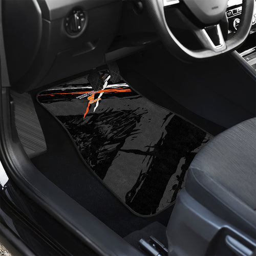 Greater Western Sydney Giants Car Mats Orange Muscular Mascot Graphic - Abstract Paint Splatter Art