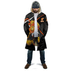 Greater Western Sydney Giants Cloak Orange Muscular Mascot Graphic - Abstract Paint Splatter Art