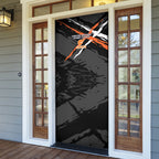 Greater Western Sydney Giants Door Cover Orange Muscular Mascot Graphic - Abstract Paint Splatter Art