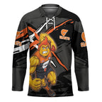 Greater Western Sydney Giants Hockey Jersey Orange Muscular Mascot Graphic - Abstract Paint Splatter Art