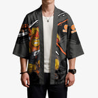 Greater Western Sydney Giants Kimono Orange Muscular Mascot Graphic - Abstract Paint Splatter Art