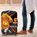 Greater Western Sydney Giants Luggage Cover Orange Muscular Mascot Graphic - Abstract Paint Splatter Art