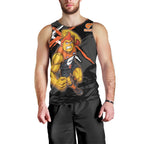 Greater Western Sydney Giants Men Tank Top Orange Muscular Mascot Graphic - Abstract Paint Splatter Art