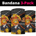 Greater Western Sydney Giants Neck Gaiter Orange Muscular Mascot Graphic - Abstract Paint Splatter Art