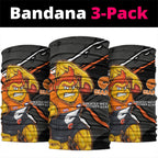 Greater Western Sydney Giants Neck Gaiter Orange Muscular Mascot Graphic - Abstract Paint Splatter Art