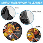 Greater Western Sydney Giants Spare Tire Cover Orange Muscular Mascot Graphic - Abstract Paint Splatter Art