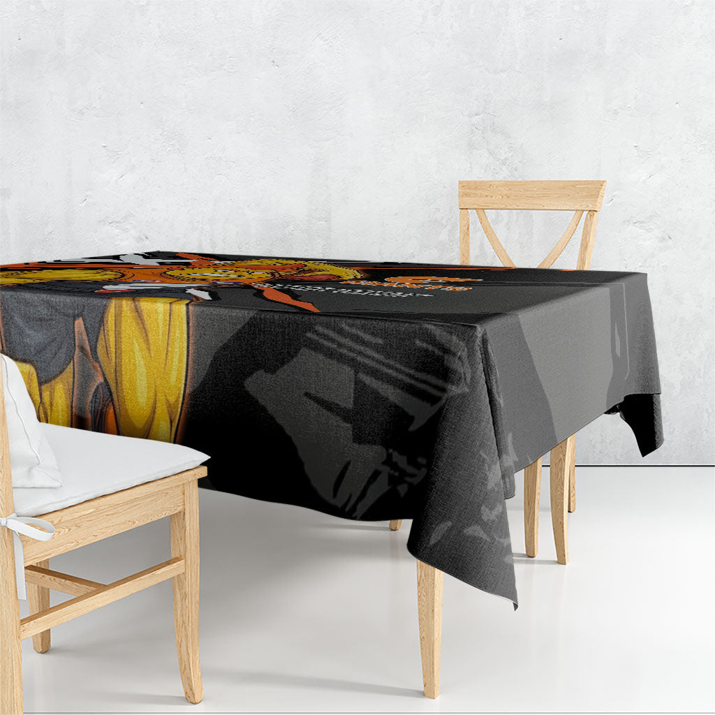 Greater Western Sydney Giants Tablecloth Orange Muscular Mascot Graphic - Abstract Paint Splatter Art