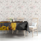 Greater Western Sydney Giants Tablecloth Orange Muscular Mascot Graphic - Abstract Paint Splatter Art