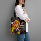 Greater Western Sydney Giants Tote Bag Orange Muscular Mascot Graphic - Abstract Paint Splatter Art