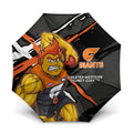 Greater Western Sydney Giants Umbrella Orange Muscular Mascot Graphic - Abstract Paint Splatter Art