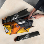 Greater Western Sydney Giants Umbrella Orange Muscular Mascot Graphic - Abstract Paint Splatter Art