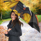 Greater Western Sydney Giants Umbrella Orange Muscular Mascot Graphic - Abstract Paint Splatter Art