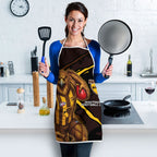 Hawthorn Football Club Apron Hawks Muscular Mascot Graphic - Abstract Paint Splatter Art