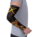 Hawthorn Football Club Arm Sleeves Hawks Muscular Mascot Graphic - Abstract Paint Splatter Art